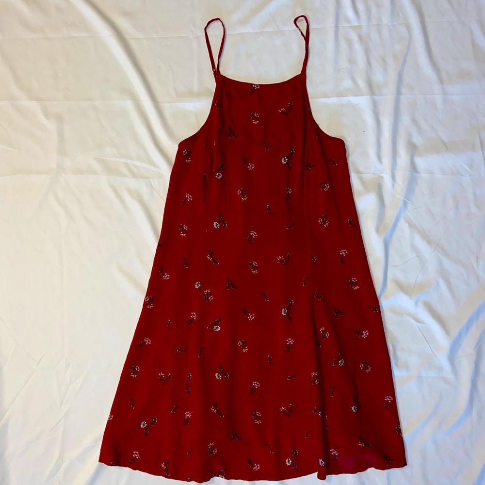 Hollister red floral dress